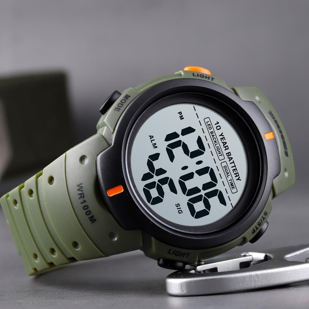 Montre digitale lumineuse étanche front