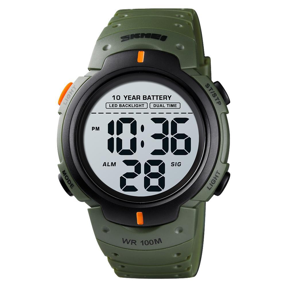 Montre digitale lumineuse étanche verte