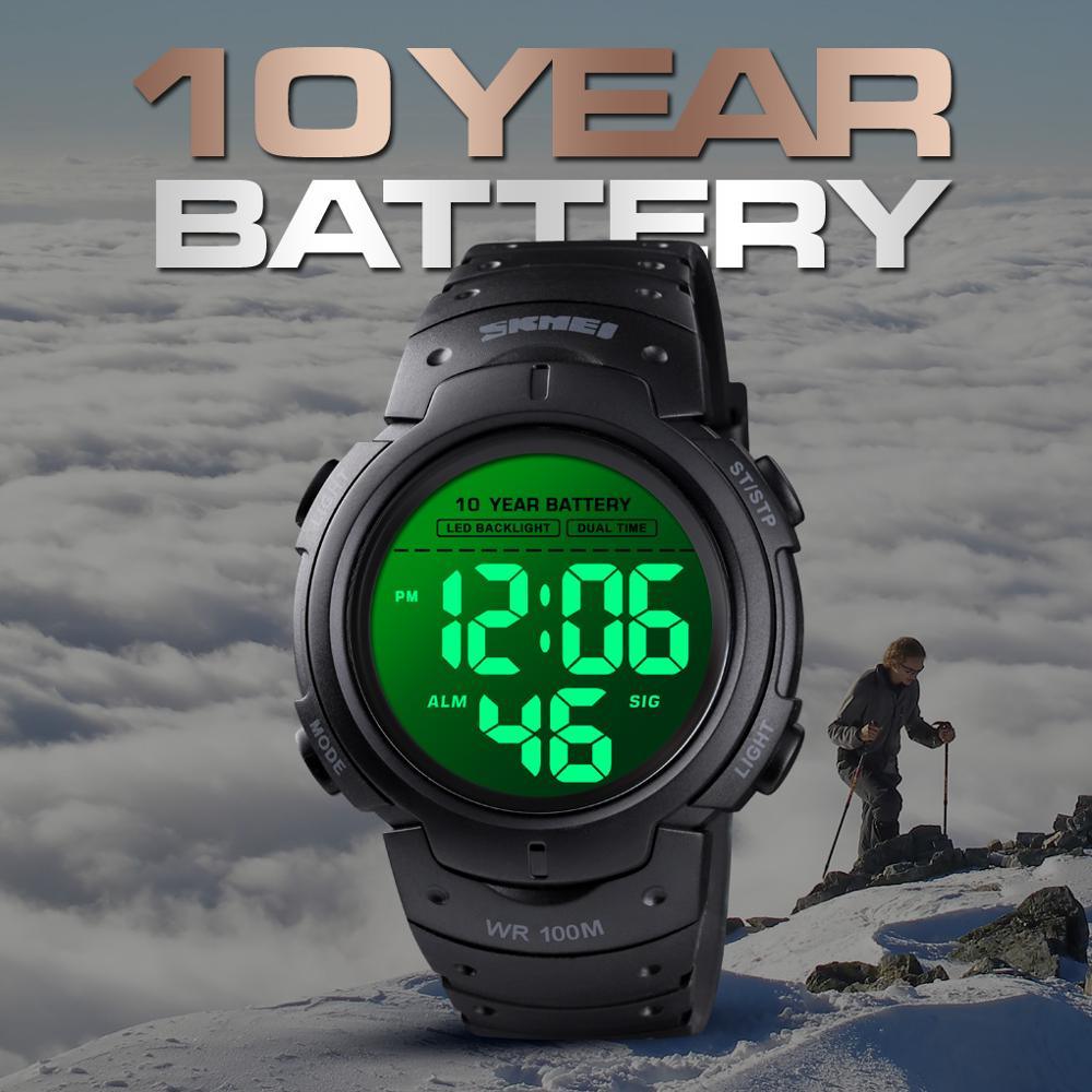 Montre digitale lumineuse étanche batterie