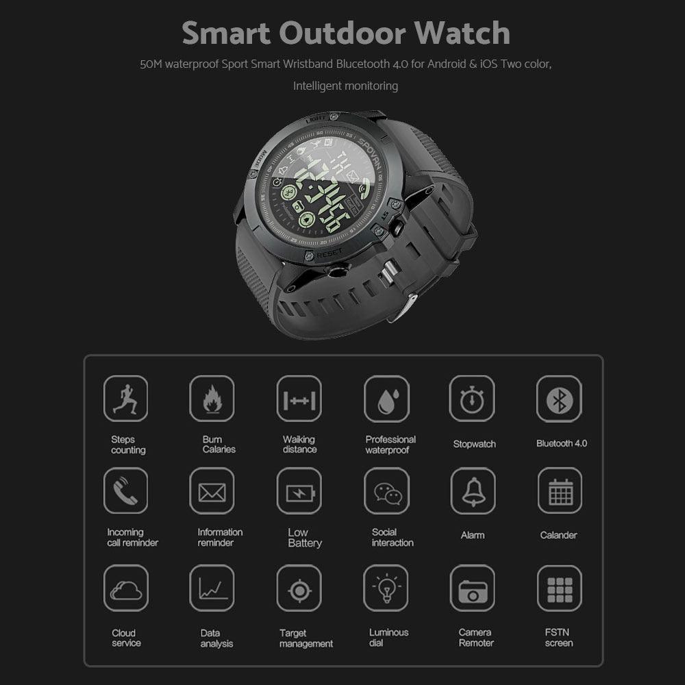 Montre smart Bluetooth étanche jusqu'à 50 m logos