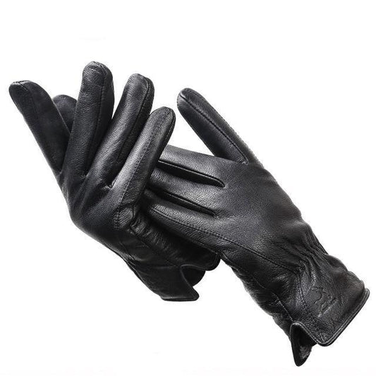 Gants cuir noir