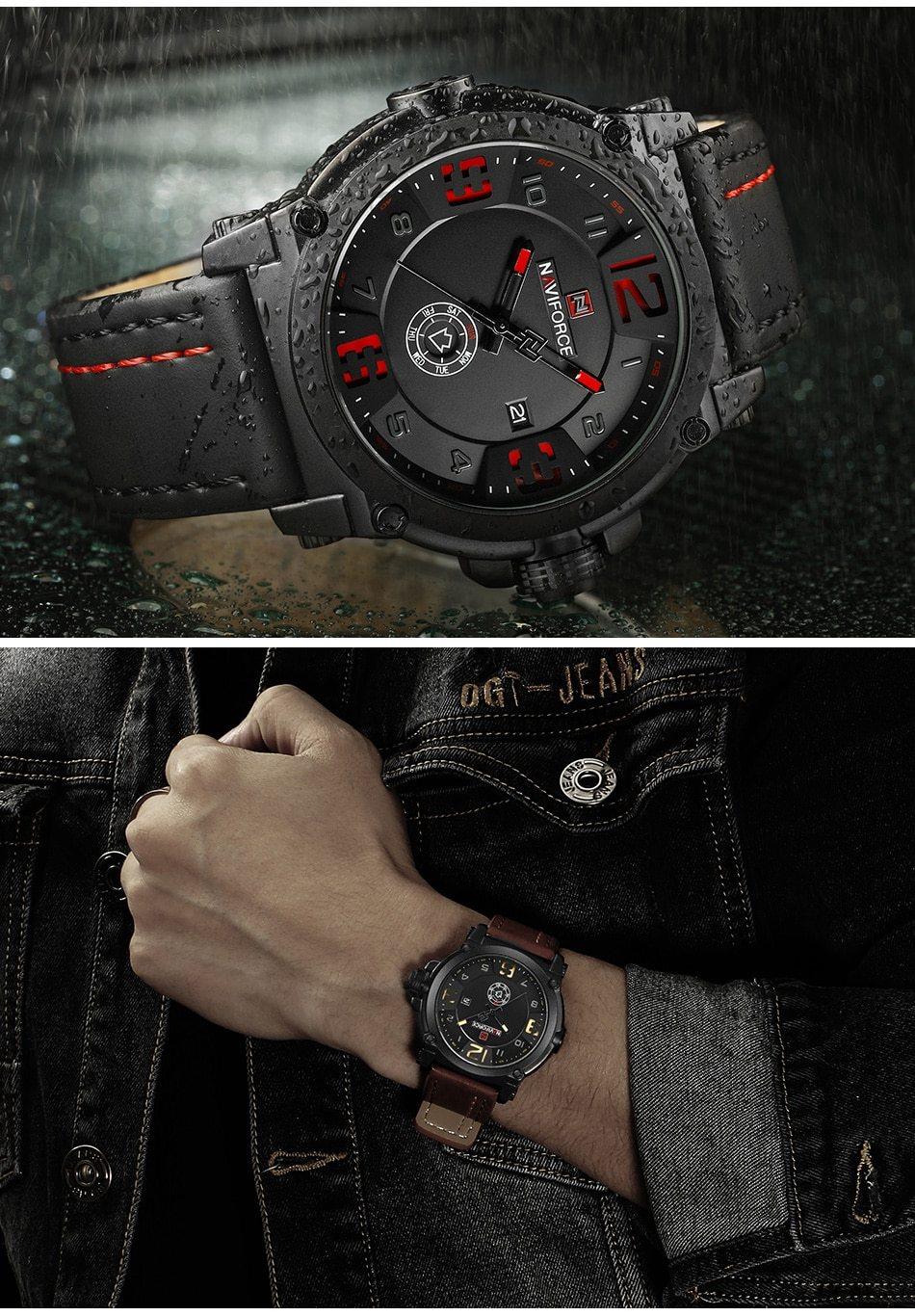 Nouvelle montre NAVIFORCE pour sportif portée