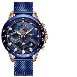 Nouvelle montre LIGE  tout bleu
