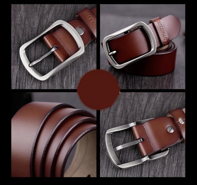 Nouvelle série de ceinture en Cuir Véritable pour Homme C marron