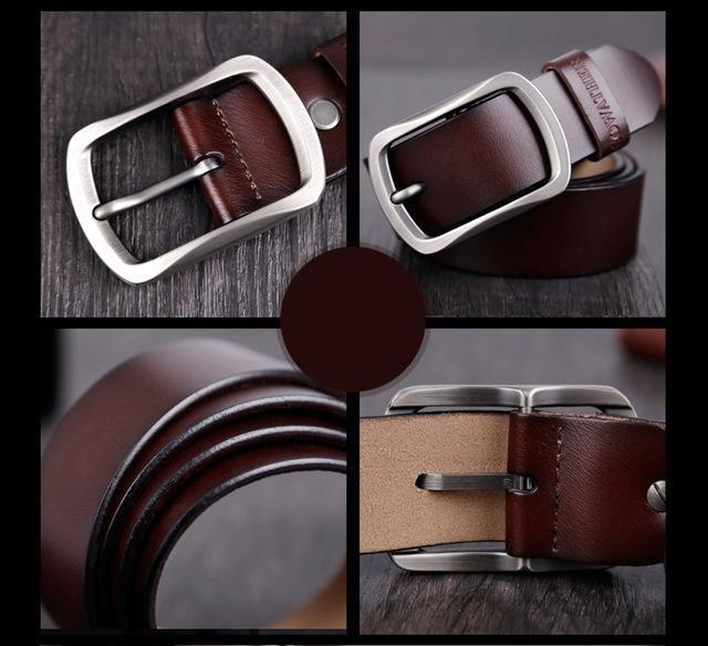 Nouvelle série de ceinture en Cuir Véritable pour Homme C café