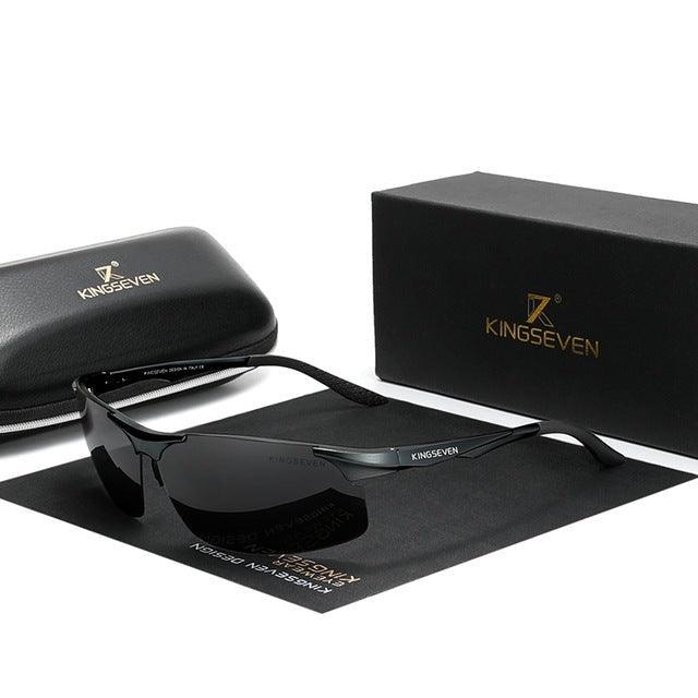 Nouvelle lunettes de soleil Kingseven polarisées noir gris