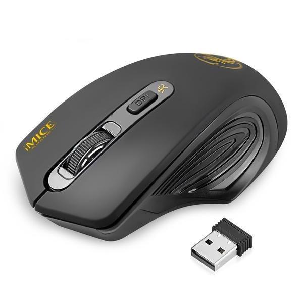 Souris optique USB 3.0 Wireless 2000DPI noire profil