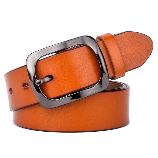 Ceinture Femme en Cuir Véritable 3,2 cm – Boucle Métal Élégante