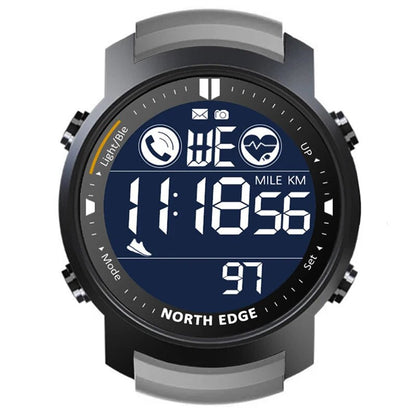 Montre Digitale Homme NORTH EDGE – Sport & Militaire, Étanche 50M, Cardio, Podomètre & Chronomètre
