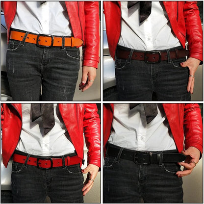 Ceinture Femme en Cuir Véritable 3,2 cm – Boucle Métal Élégante