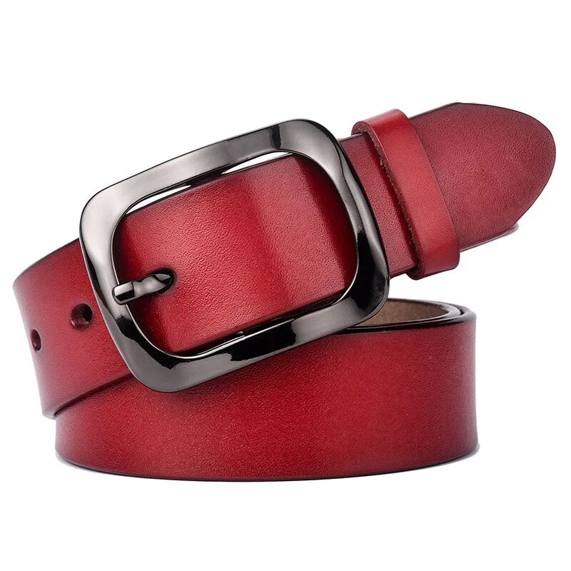 Ceinture Femme en Cuir Véritable 3,2 cm – Boucle Métal Élégante
