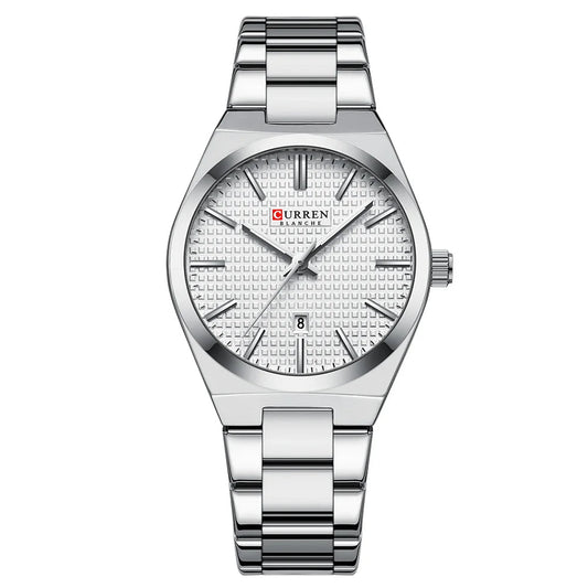 Montre Femme Élégante en Acier Inoxydable – Quartz, Étanche et Date Lumineuse