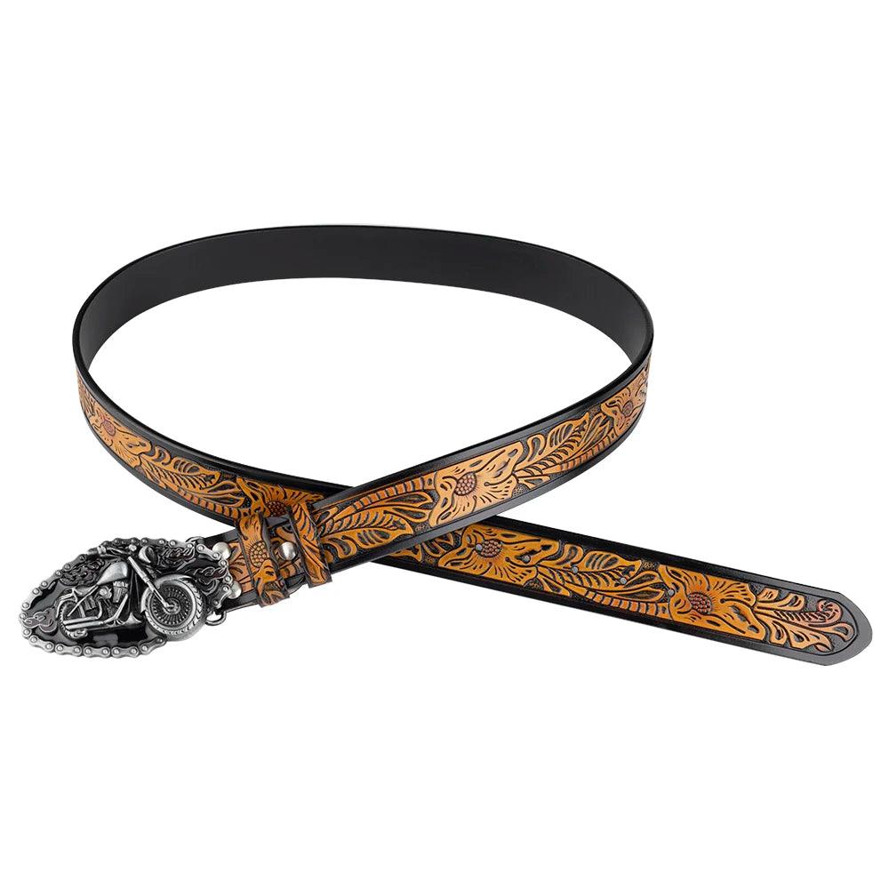 Ceinture Cuir Homme Boucle Moto