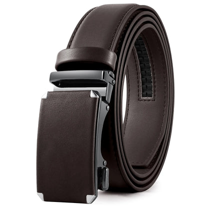 Ceinture homme cuir véritable, boucle automatique