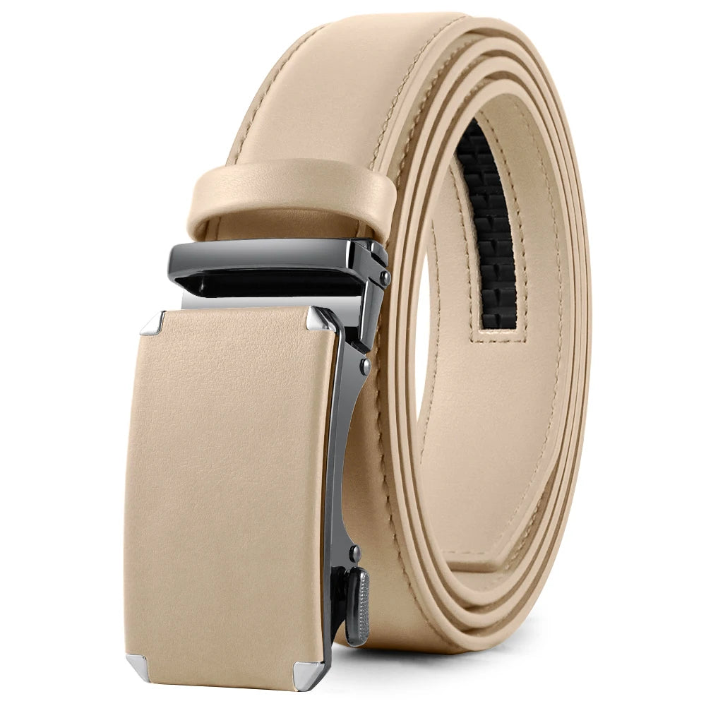 Ceinture homme cuir véritable, boucle automatique