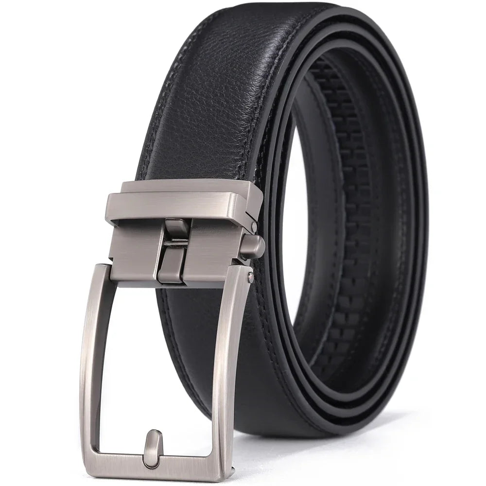 Ceinture cremaillère homme, boucle élégante