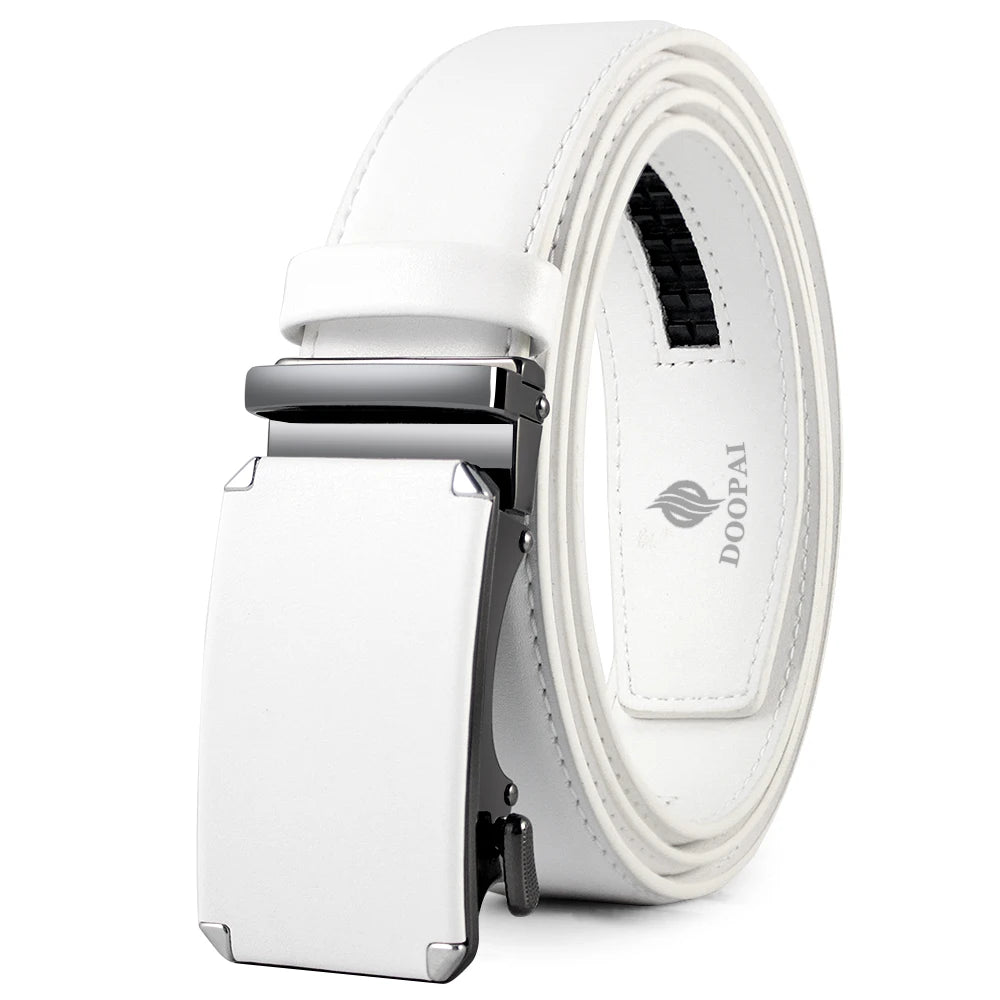 Ceinture homme cuir véritable, boucle automatique