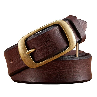 Ceinture Homme en Cuir Véritable 3,8 cm – Boucle Ardillon Laiton Design Luxe
