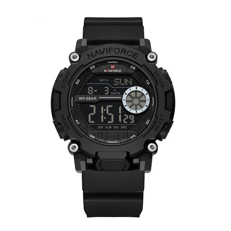 Montre Digitale  Homme – Étanche 5 ATM, Mode Lumineux & Alarme