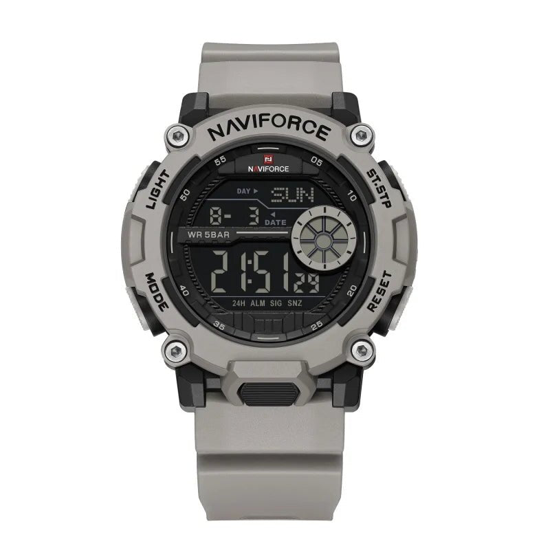 Montre Digitale  Homme – Étanche 5 ATM, Mode Lumineux & Alarme