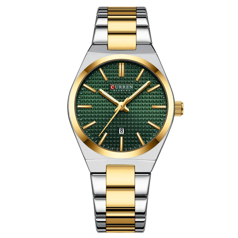 Montre Femme Élégante en Acier Inoxydable – Quartz, Étanche et Date Lumineuse