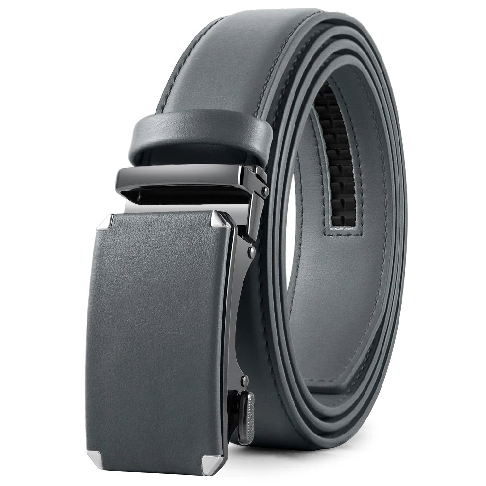Ceinture homme cuir véritable, boucle automatique