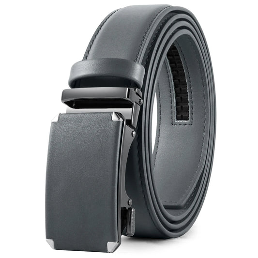 Ceinture homme cuir véritable, boucle automatique