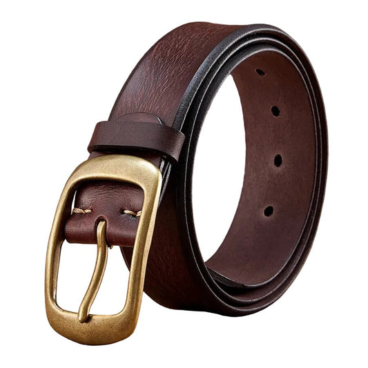 Ceinture Homme en Cuir Véritable 3,8 cm – Boucle Ardillon Laiton Design Luxe