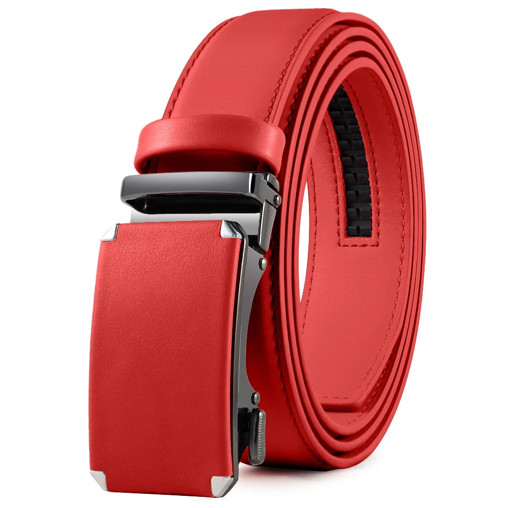 Ceinture homme cuir véritable, boucle automatique