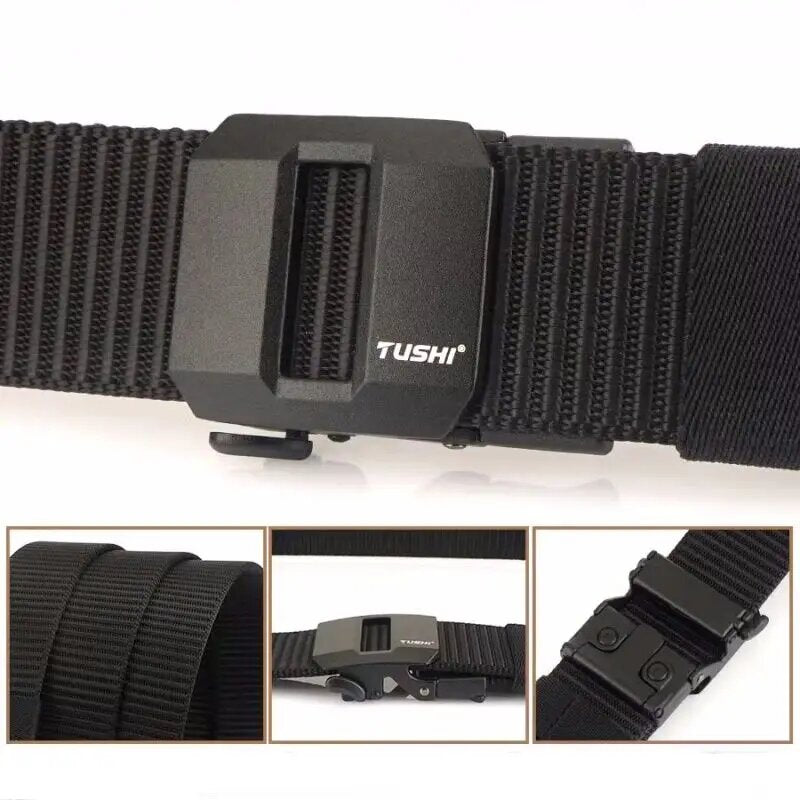 Ceinture à crémaillère homme en toile