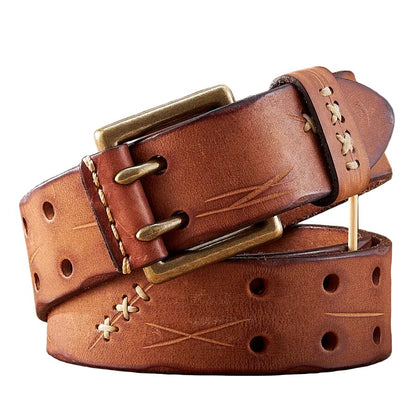 Ceinture Homme Cuir Véritable Style Militaire