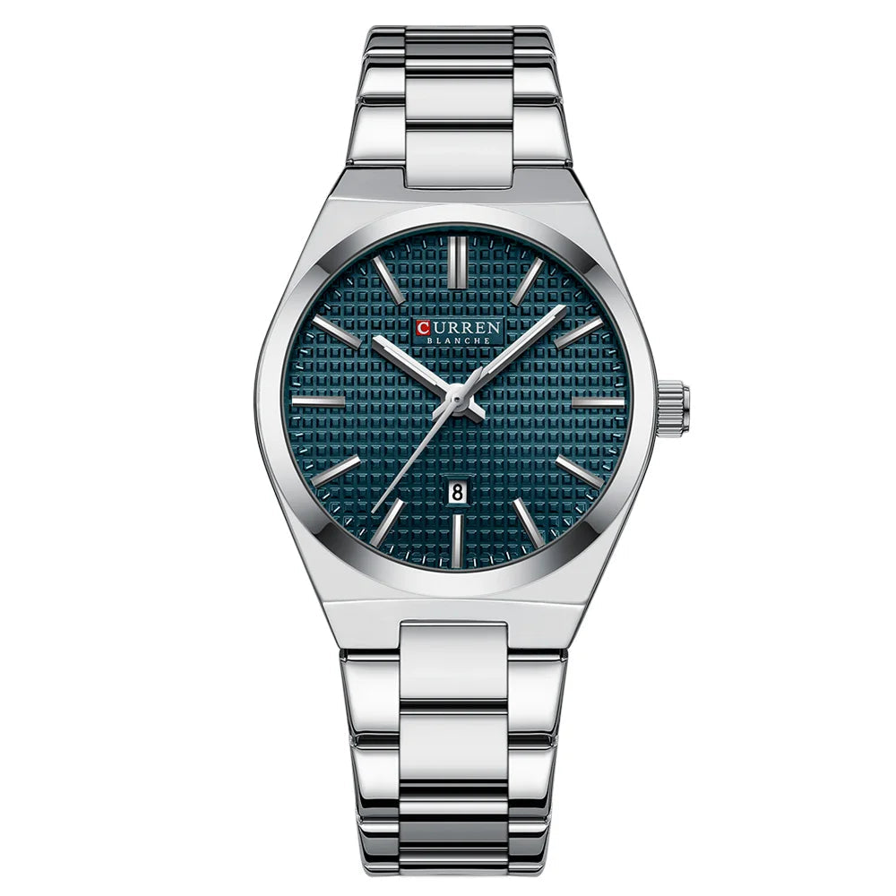 Montre Femme Élégante en Acier Inoxydable – Quartz, Étanche et Date Lumineuse
