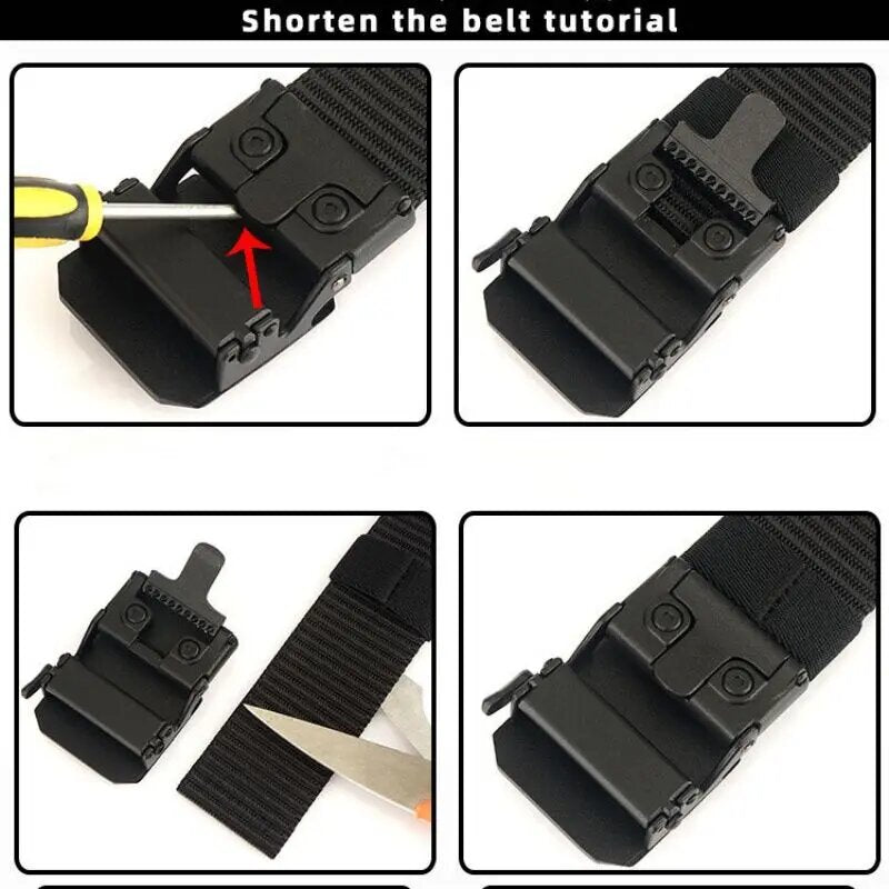 Ceinture à crémaillère homme en toile