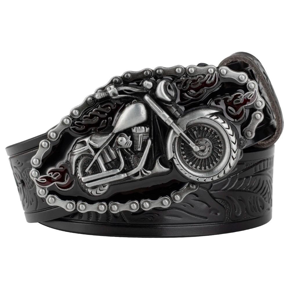 Ceinture Boucle Moto A noir