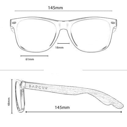 Lunettes de Soleil en Bois dimension
