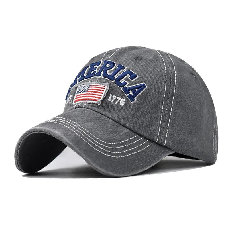 Casquette America grise