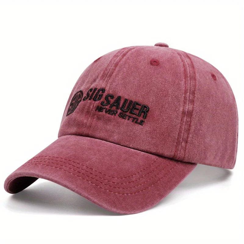 Casquette Sig Saueur rouge délavée