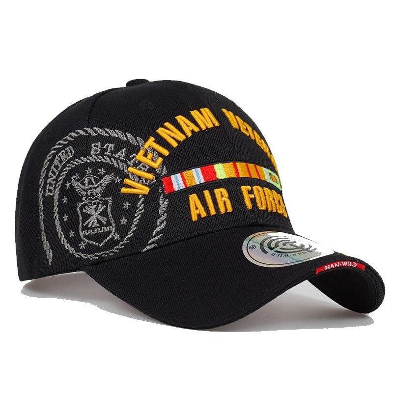 Casquette  Vietnam Vétéran Air Force noire fae droite