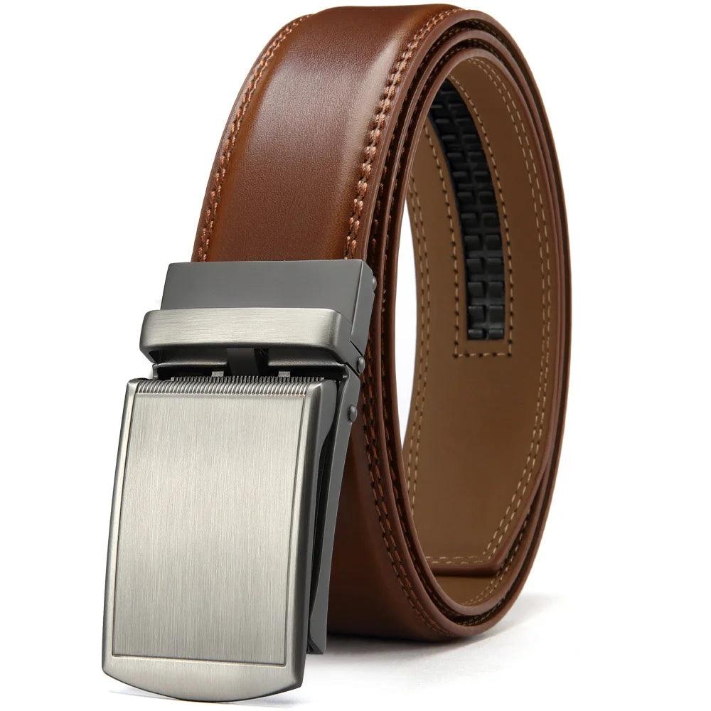 Ceinture Cuir Boucle Automatique Marron K1