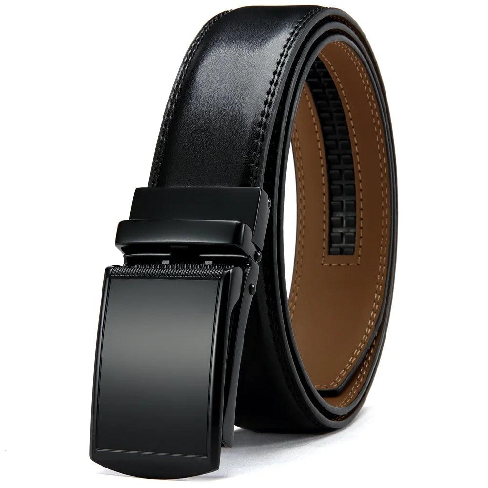 Ceinture Cuir Boucle Automatique Noir K4