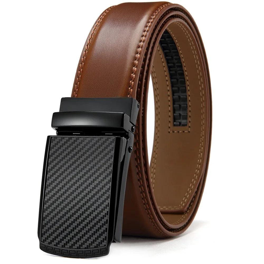 Ceinture Cuir Boucle Automatique Marron K2