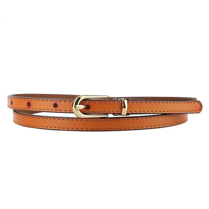 Ceinture cuir fine marron