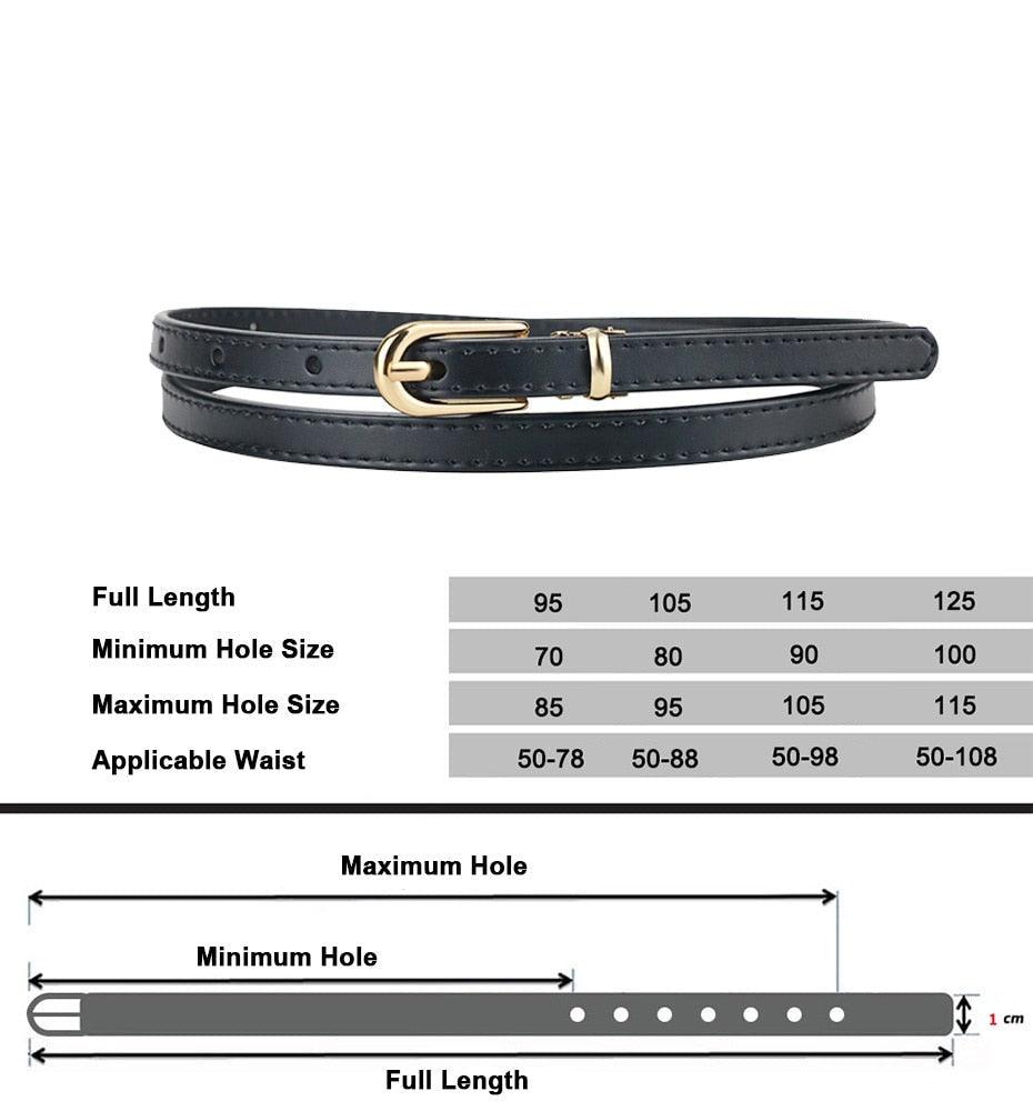 Ceinture cuir fine  taille