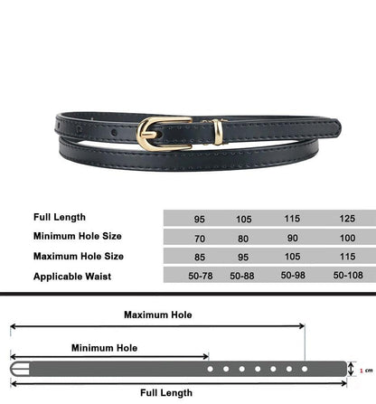 Ceinture cuir fine  taille