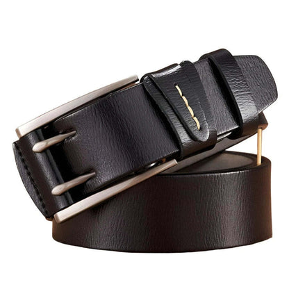 Ceinture Cuir Vintage Double Ardillons