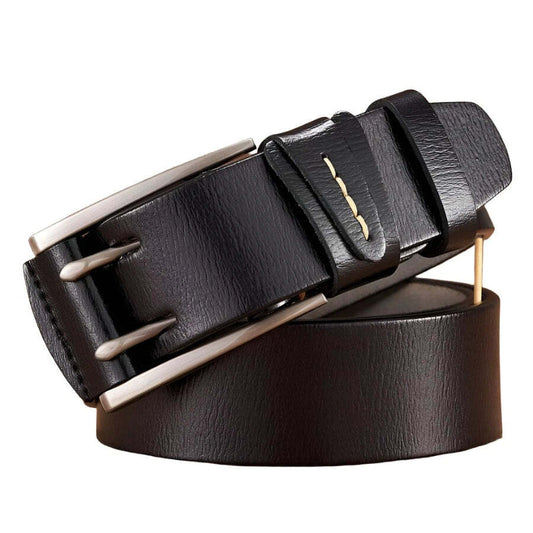 Ceinture Cuir Vintage Double Ardillons
