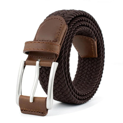 Ceinture Elastique en toile marron
