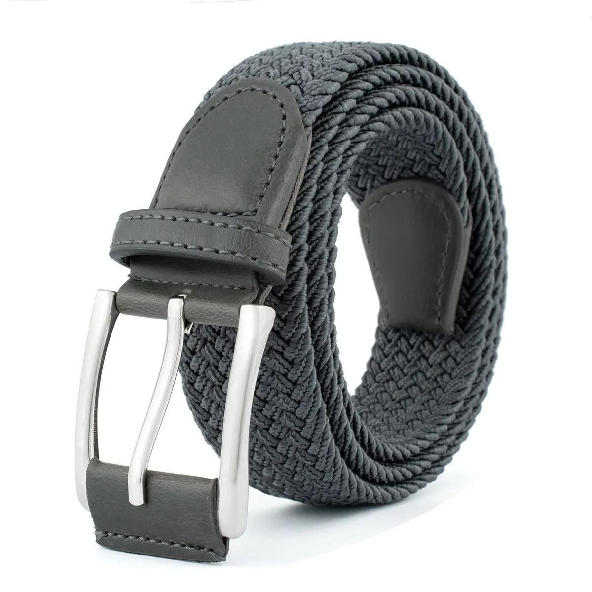 Ceinture Elastique en toile grise