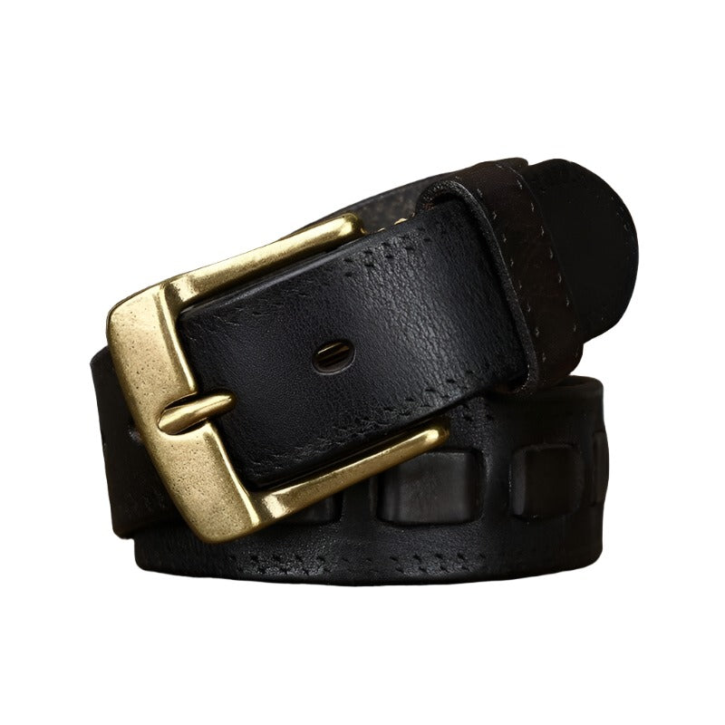 Ceinture en cuir de luxe noire