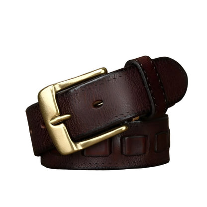 Ceinture en cuir de luxe marron